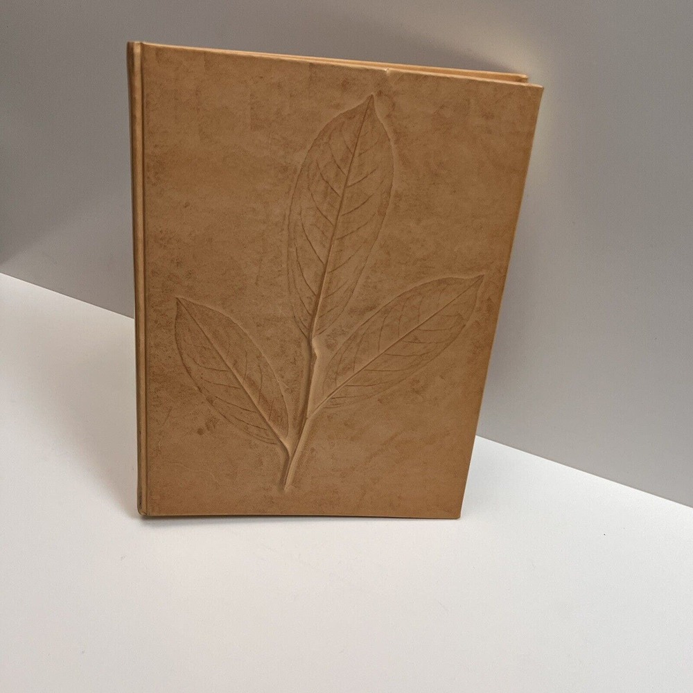 RARE HERBARIUM ALBUM pressed plants flowers ITALIAN ROSSI LEATHER BOOK DESIGNER